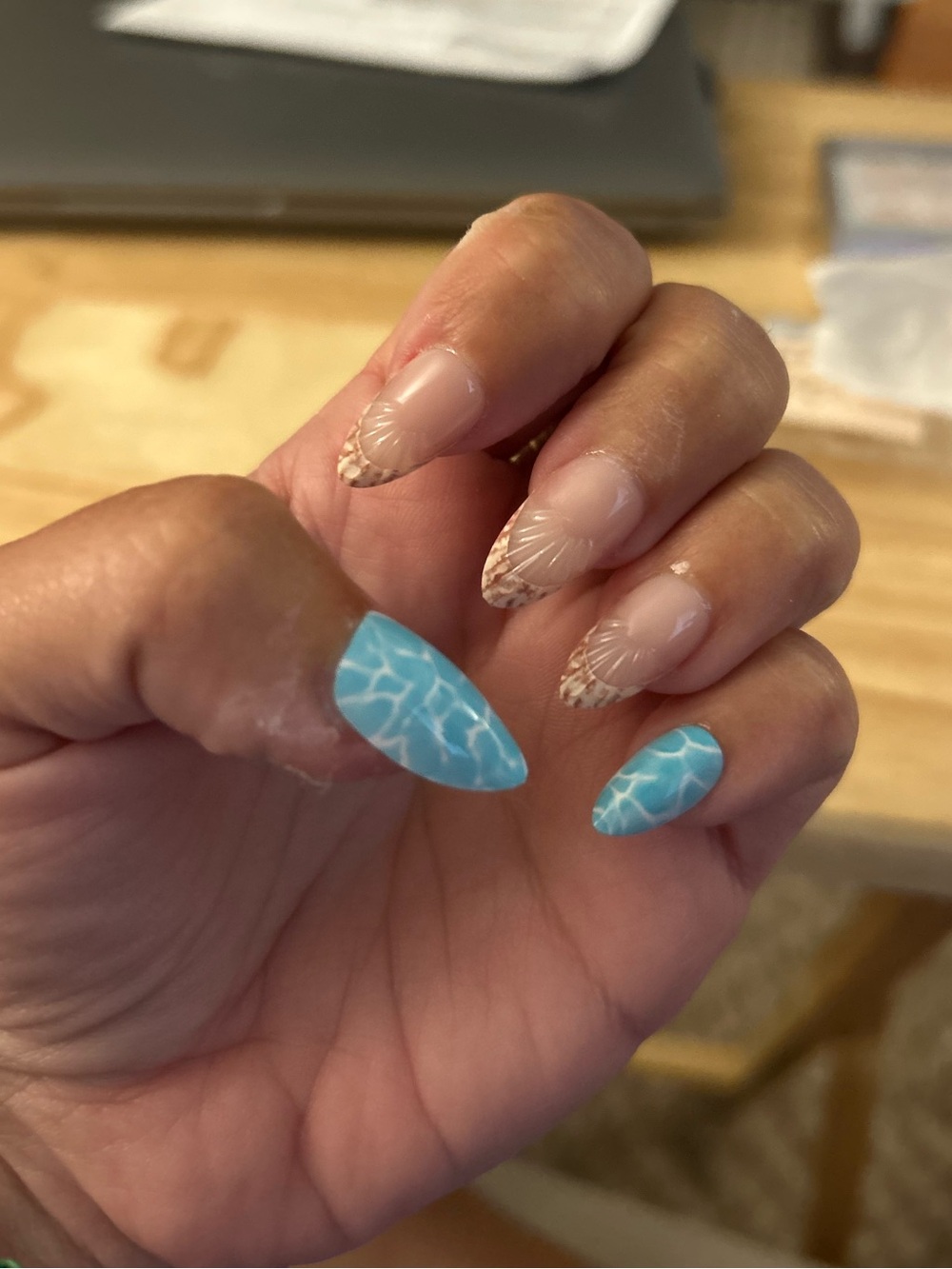 Nail Reformation Seashell and Ocean Press-On Nails - Picture 3 of 3